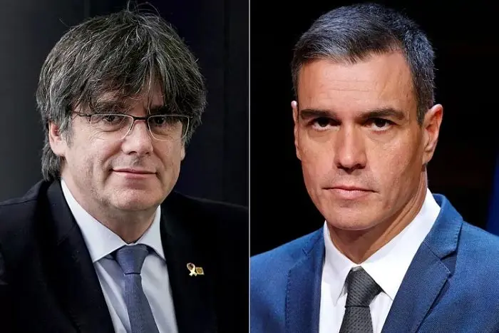 Pedro Sánchez y Carles Puidemont