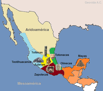 distribución culturas prehispanicas
