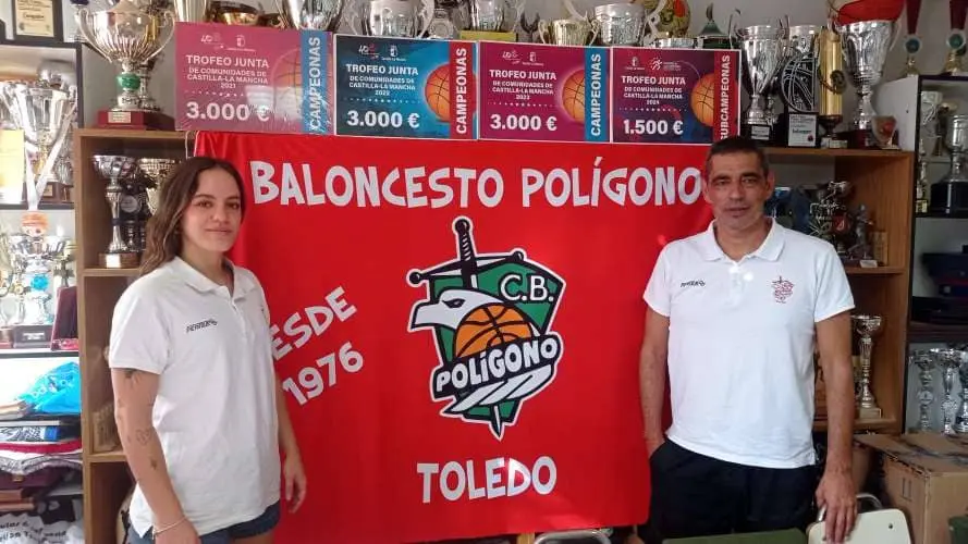 Toño y Cristina en las oficinas del CB Polígono