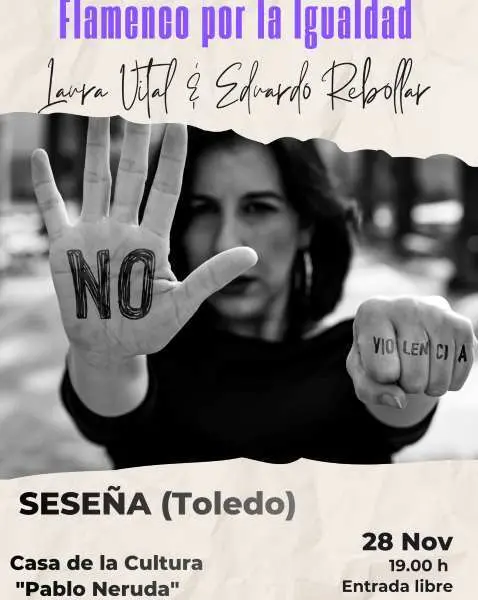 CARTEL FLAMENCO POR LA IGUALDAD . SESEÑA.