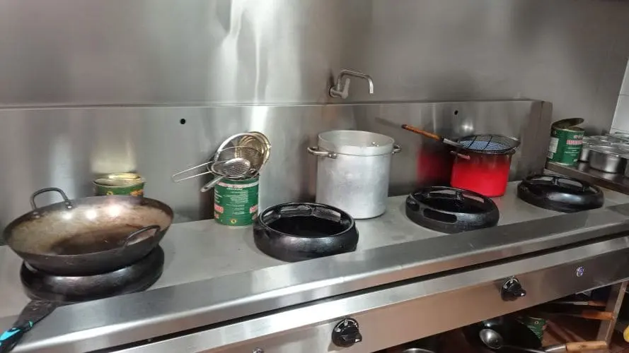 Zona de elaboración de comida china