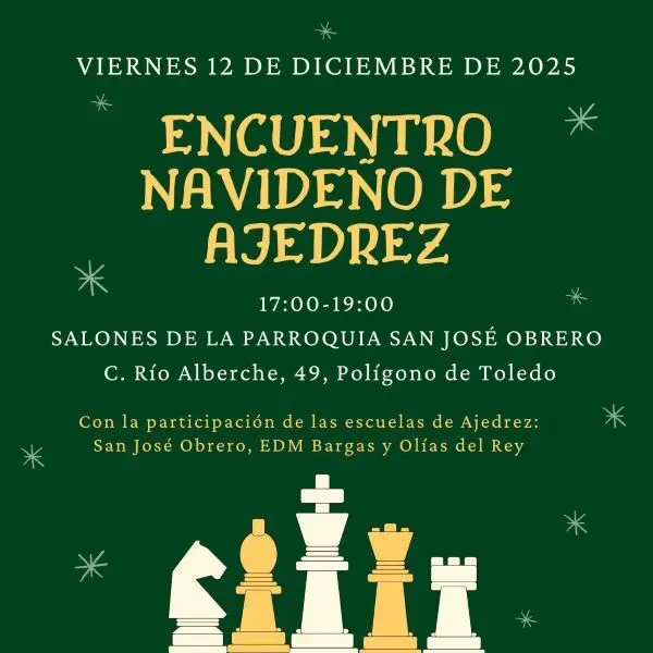 Encuentro navideño de ajedrez. 12 de diciembre. 17.00-19.00