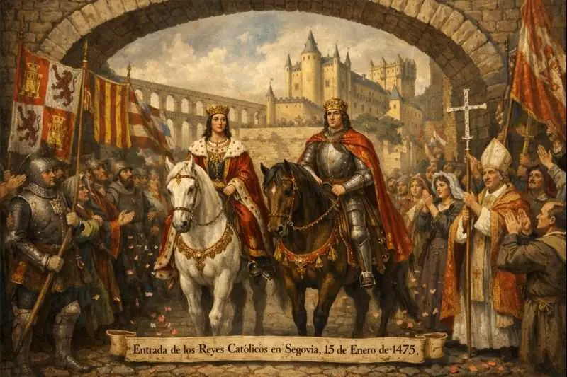 Entrada de los Reyes Cat&oacute;licos en Segovia
