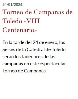 Torneo de Campanas Toledo VIII Centenario Catedral de Toledo