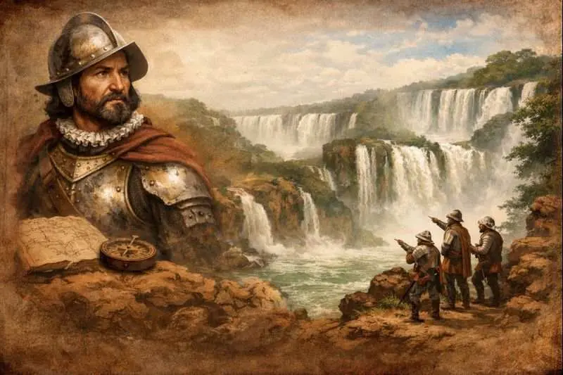 El 31 de enero de 1542, el conquistador espa&ntilde;ol &Aacute;lvar N&uacute;&ntilde;ez Cabeza de Vaca se convirti&oacute; en el primer europeo en contemplar las imponentes Cataratas del Iguaz&uacute;. Asombrado por su tama&ntilde;o y fuerza, las bautiz&oacute; originalmente como &ldquo;Saltos de Santa Mar&iacute;a&rdquo;, dejando uno de los primeros registros hist&oacute;ricos europeos de este espectacular conjunto de cascadas naturales.