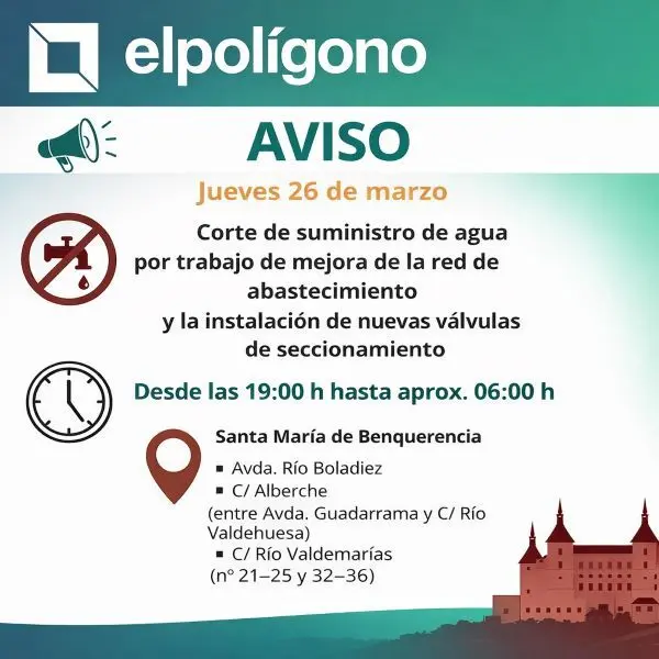 Cortes de agua en el Pol&iacute;gono