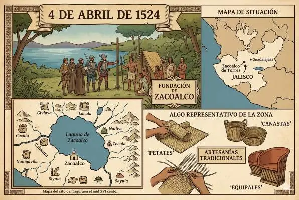 El 4 de abril de 1524 se considera la fecha en la que se fund&oacute; la ciudad mexicana de Zacoalco de Torres, marcando el inicio de su desarrollo hist&oacute;rico y cultural en la regi&oacute;n.