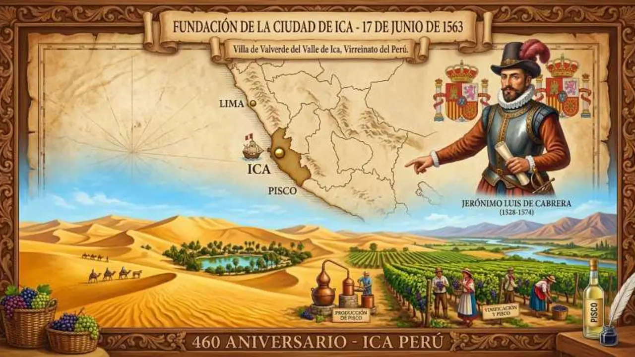 Fundaci&oacute;n de la ciudad de Ica en Per&uacute; el 17 de junio de 1563