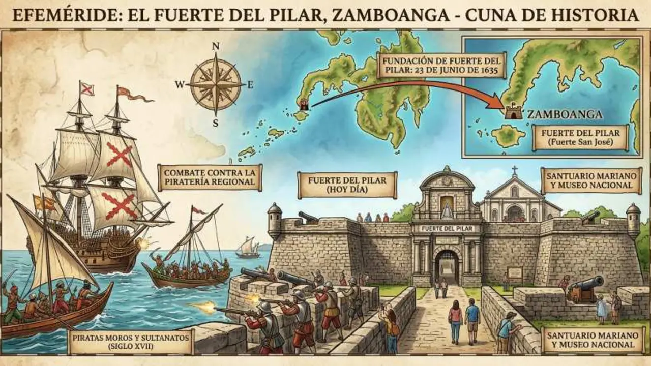 el 23 de junio de 1635 los espa&ntilde;oles fundan la fortaleza de San Jos&eacute;, origen de la ciudad de Zamboanga