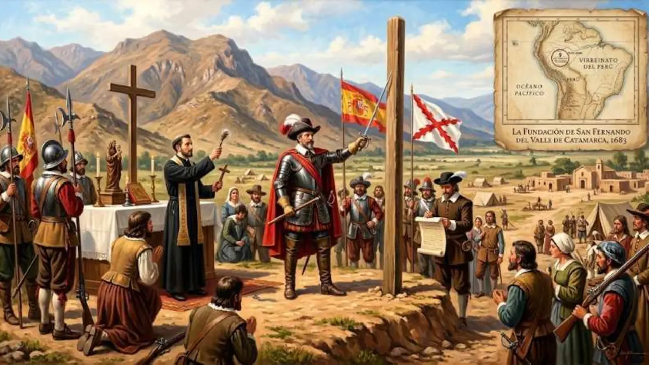 El 5 de julio de 1683, el gobernador Fernando de Mendoza y Mate de Luna fund&oacute; la ciudad de San Fernando del Valle de Catamarca