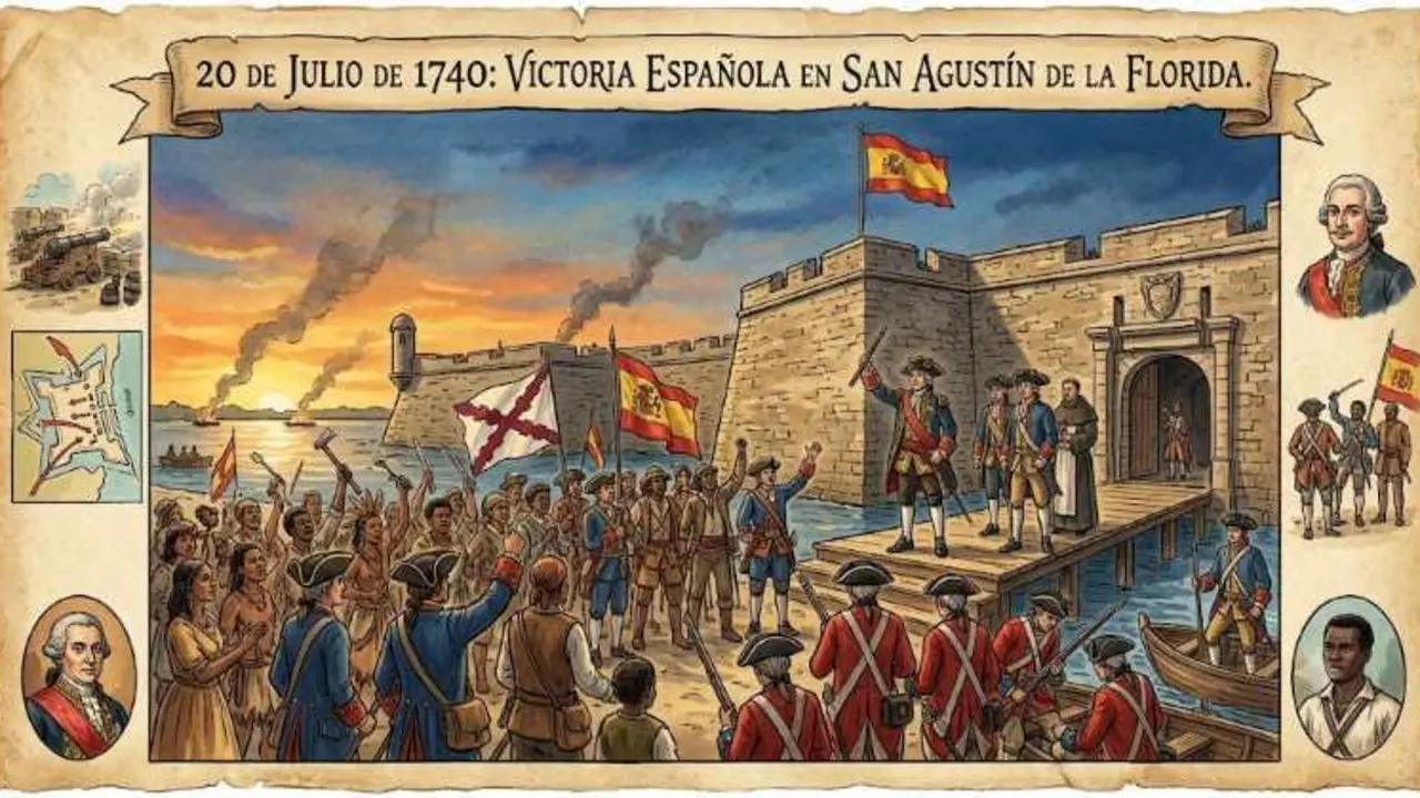 El 20 de julio de 1740 tuvo lugar la retirada de los ingleses de San Agust&iacute;n en Florida,&nbsp;consolidando una de las victorias defensivas m&aacute;s importantes del Imperio espa&ntilde;ol en Norteam&eacute;rica