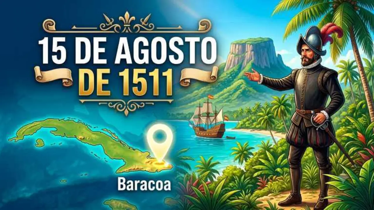 El 15 de agosto de 1511, Diego Vel&aacute;zquez de Cu&eacute;llar fund&oacute; en Cuba la villa de Nuestra Se&ntilde;ora de la Asunci&oacute;n de Baracoa