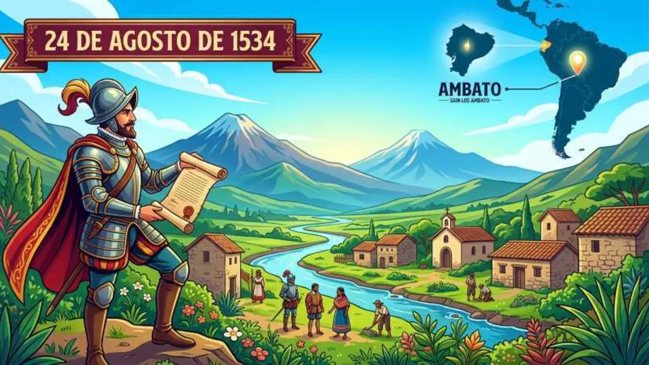 Fundaci&oacute;n de Ambato en Ecuador el 24 de agosto de 1534
