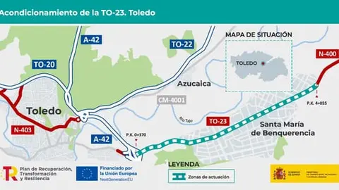 Plano de las futuras obras entre Santa Bárbara y el Polígono
