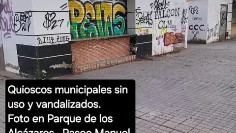 Quioscos vandalizados
