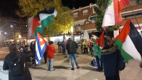 Manifestación pro-Palestina en el Paseo Federíco García Lorca del Polígono