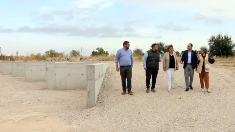 Cedillo Guerrero y Diaz en el punto limpio de Burguillos