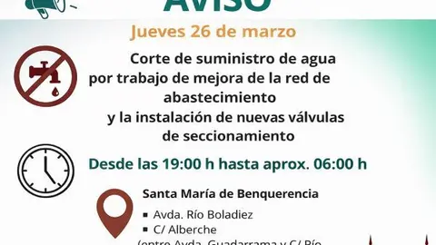 Cortes de agua en el Pol&iacute;gono