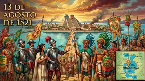 Culminaci&oacute;n del sitio de M&eacute;xico-Tenochtitlan tras noventa d&iacute;as de asedio