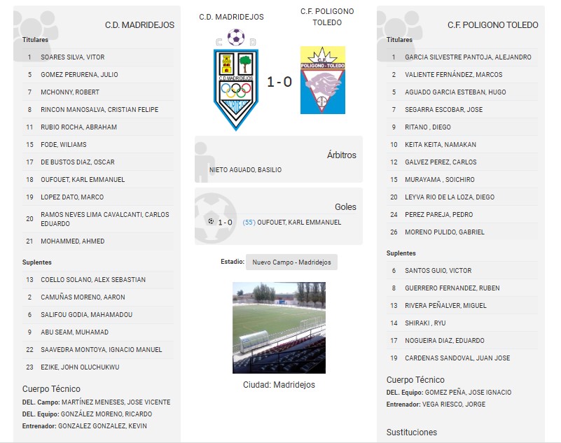 CD Madridejos vs CF Polígono