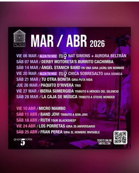 Programación Círculo de Arte Toledo. Marzo y abril