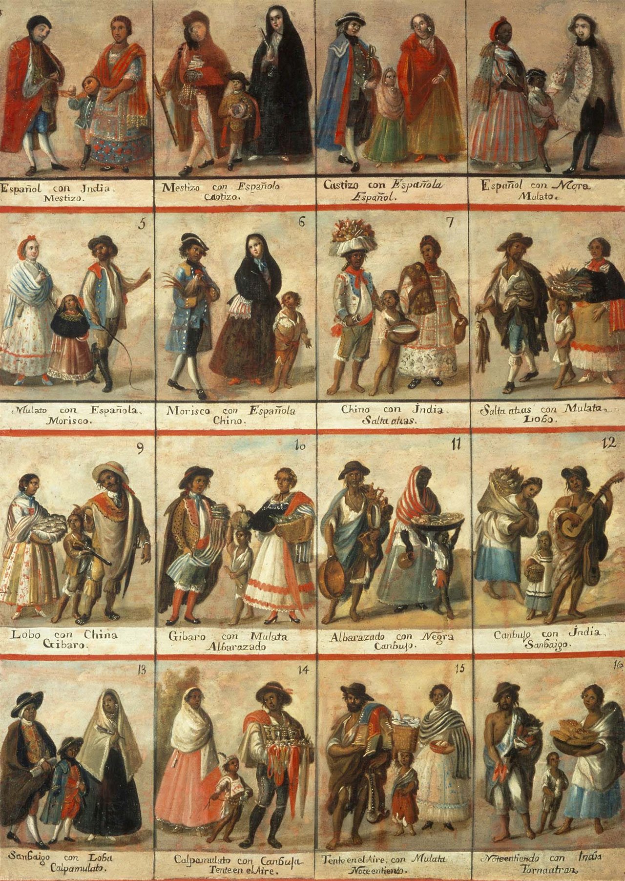 La pintura de castas o cuadros de mestizaje fue un fenómeno artístico del siglo XVIII en la Nueva España y el Virreinato del Perú. Estas pinturas representaban las distintas razas surgidas de la mezcla entre españoles