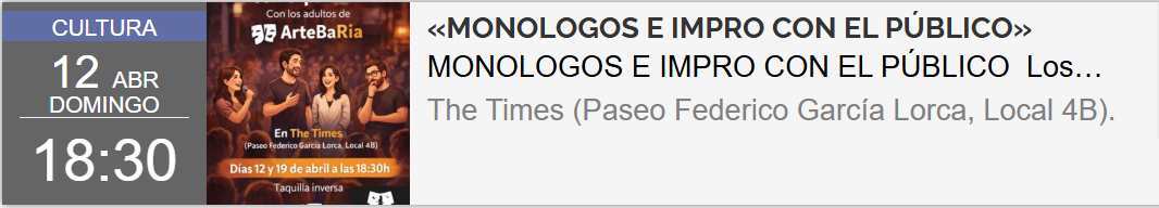 Monólogos e Impro con el público