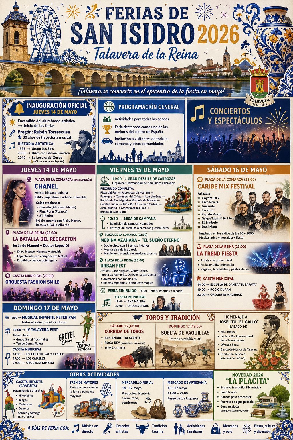 San Isidro 2026. Toda la programación. Talavera de la Reina