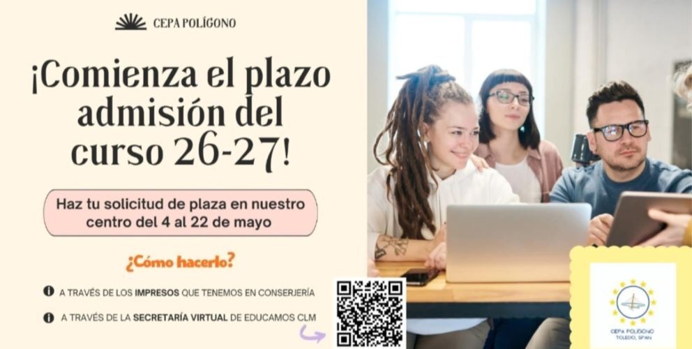 Admisión CEPA Polígono curso 26-27
